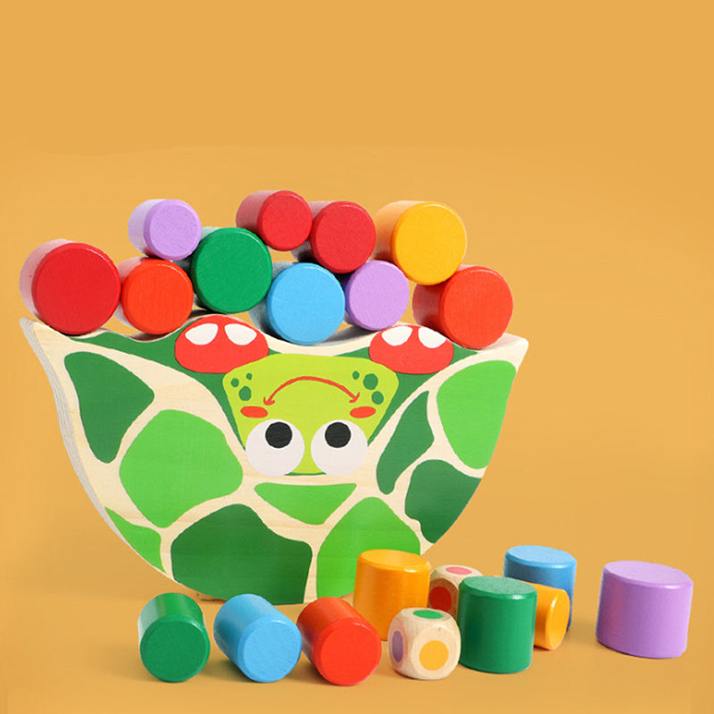 Wooden Tortoise Balance Toy – Montessori Motor Skills Toy for Toddlers