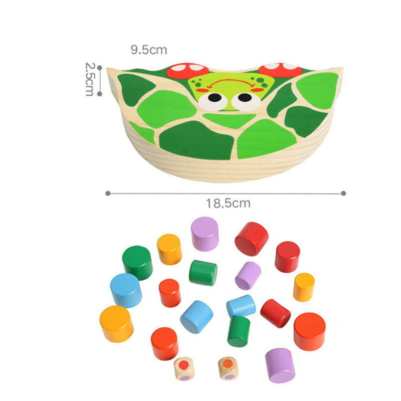 Wooden Tortoise Balance Toy – Montessori Motor Skills Toy for Toddlers