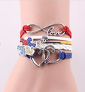 Autism Awareness Bracelet Infinity Hope Rhinestone Puzzle Piece Charm Bracelet