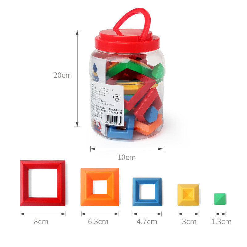 Rainbow Stacking Tower - Montessori Wooden Ring Toy for Sensory Learning & Fine Motor Skills