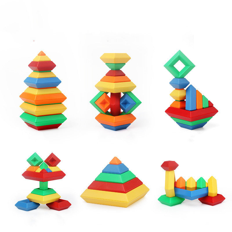 Rainbow Stacking Tower - Montessori Wooden Ring Toy for Sensory Learning & Fine Motor Skills
