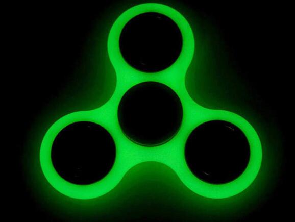 Glow-in-the-Dark Tri-Spinner Fidget Toy – Sensory Stress Relief Spinner