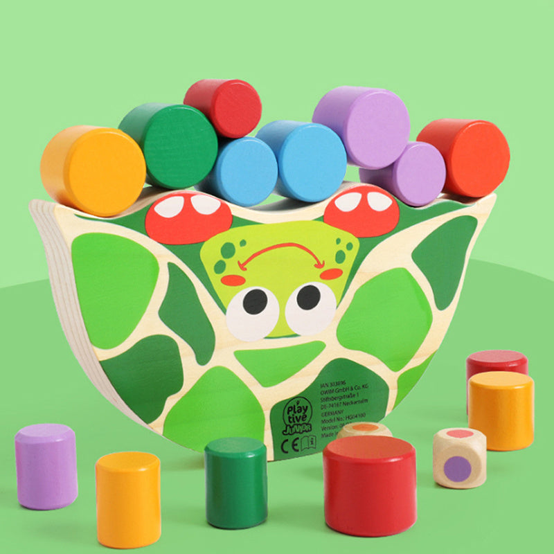 Wooden Tortoise Balance Toy – Montessori Motor Skills Toy for Toddlers
