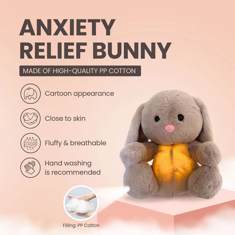 Calming Breathing Bunny - Sensory Plush Toy for Anxiety Relief & Sleep