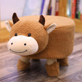 Cow Plush Toy Stool - Soft Animal Footrest & Kids Seating for Home Decor