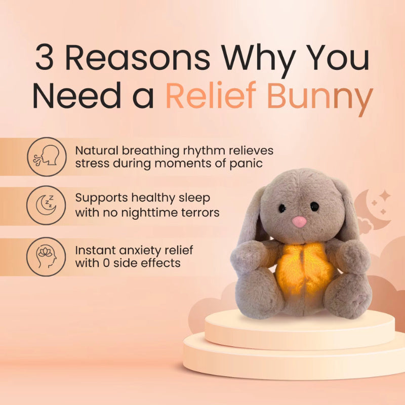 Calming Breathing Bunny - Sensory Plush Toy for Anxiety Relief & Sleep