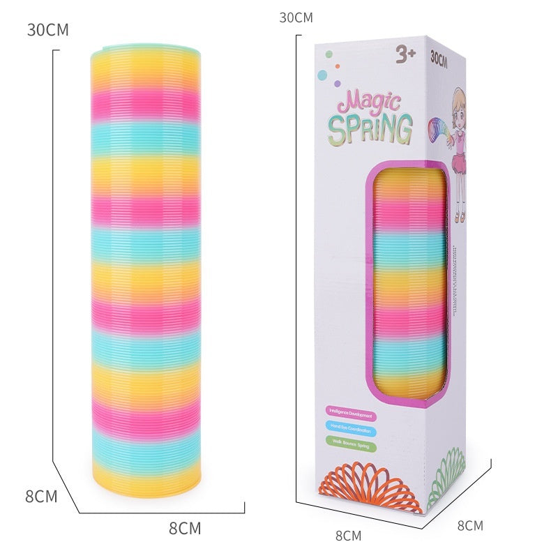 Magic Rainbow Sensory Spring Toy – Large Coil Circle for Kids