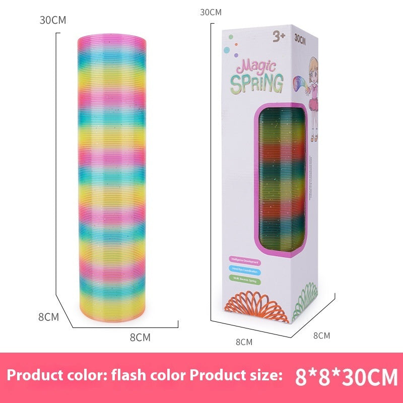 Magic Rainbow Sensory Spring Toy – Large Coil Circle for Kids