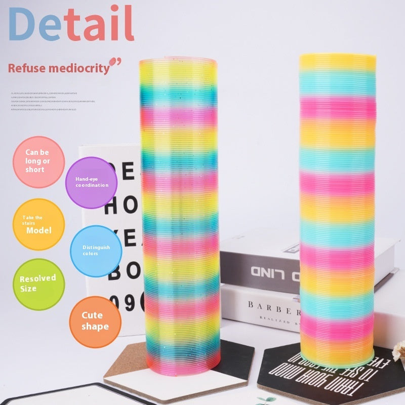 Magic Rainbow Sensory Spring Toy – Large Coil Circle for Kids