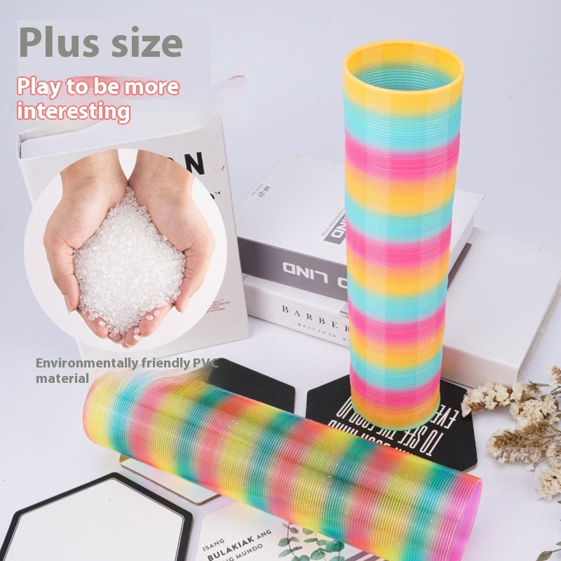 Magic Rainbow Sensory Spring Toy – Large Coil Circle for Kids