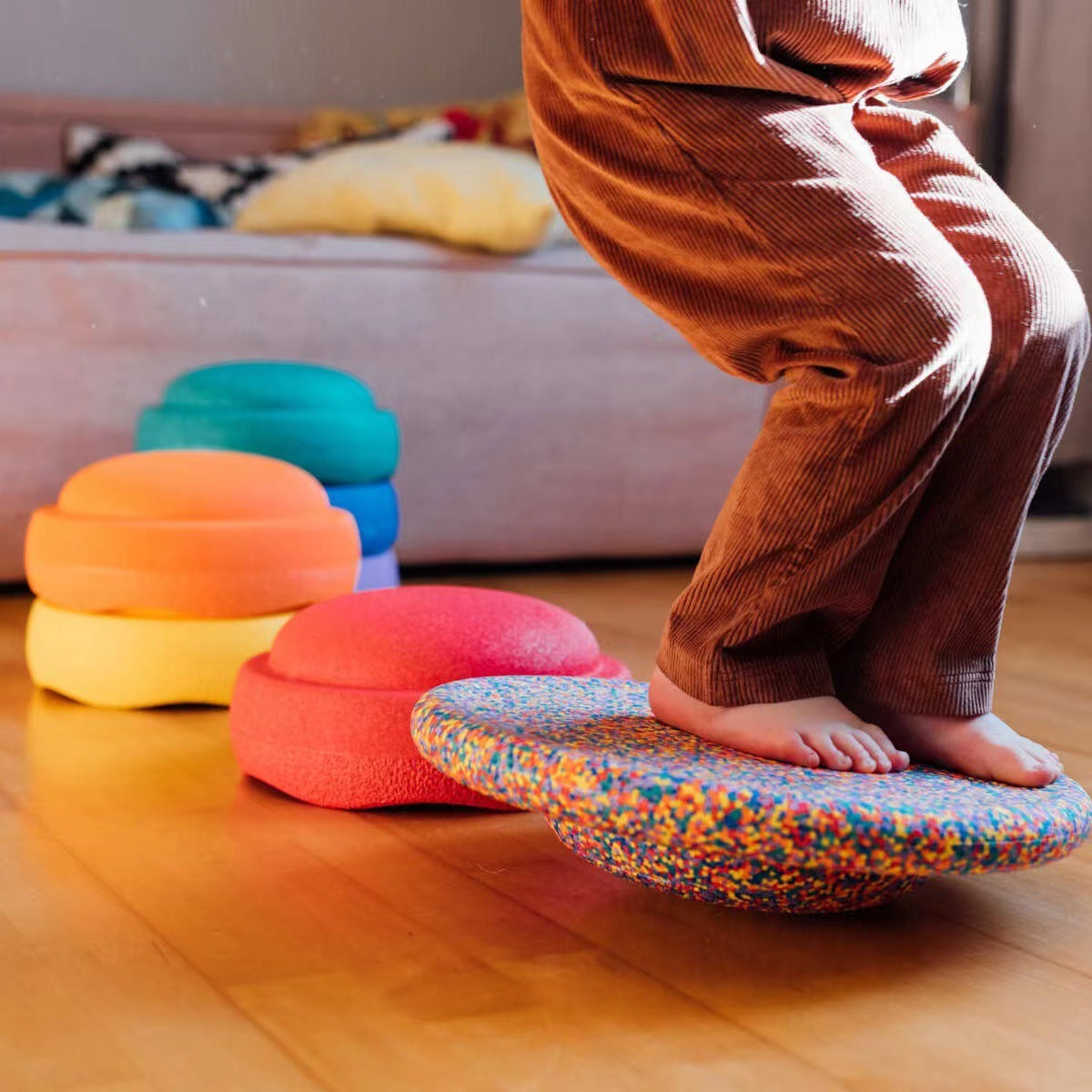 Kids Wooden Surf Balance Board – Montessori Indoor Balance & Coordination Toy